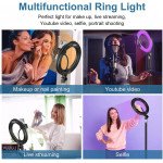 Wholesale RGB Light 10 inch Selfie Ring Light with 3 Cell Phone Holders for Live Stream, Makeup, YouTube Video, Photography TikTok, & More Compatible with Universal Phone (No Stand) (RGB)